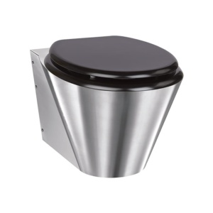 Inodoro antivandálico de acero inoxidable Mediclinics SN0125CS para suelo