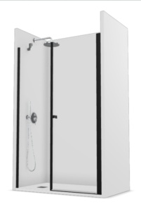 Mampara porta abatible + vidre fixa amb retall ARCOIRIS AC205 de Profiltek