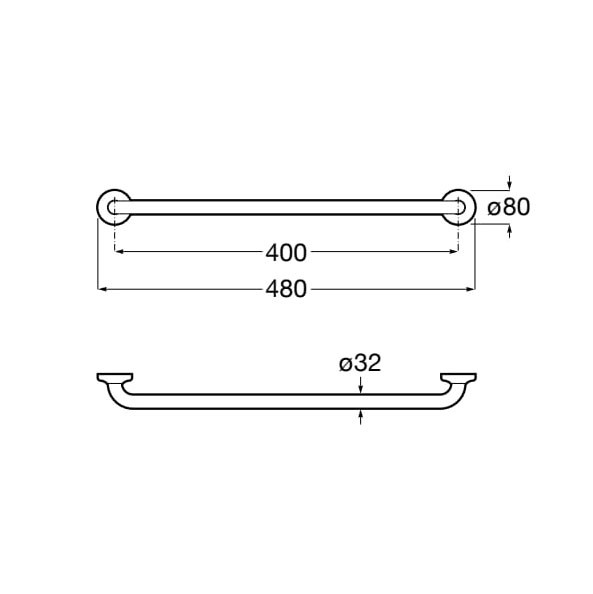 Asas rectas de baño Access Pro Roca - Mate - Ítem2