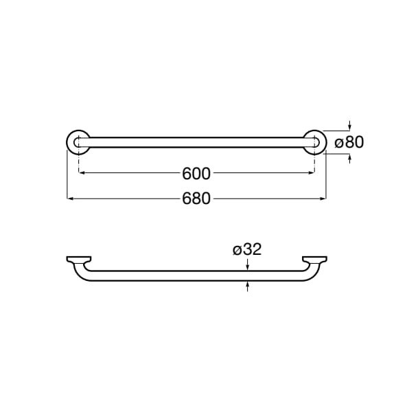 Asas rectas de baño Access Pro Roca - Mate - Ítem3