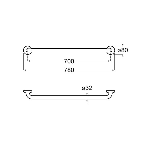 Asas rectas de baño Access Pro Roca - Mate - Ítem4
