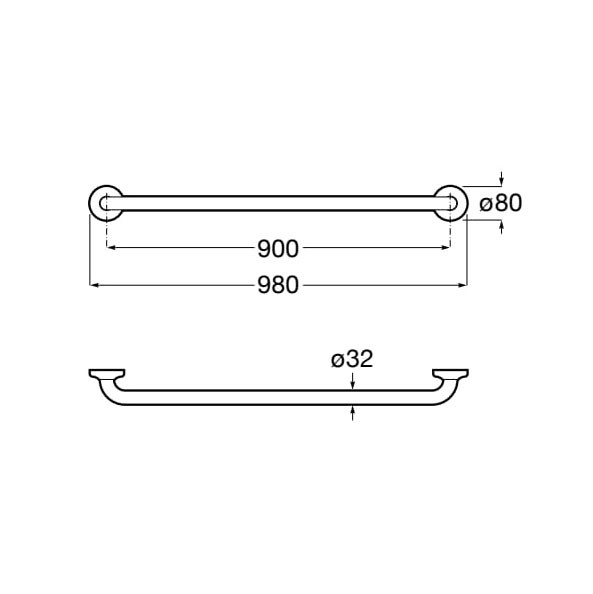 Asas rectas de baño Access Pro Roca - Mate - Ítem5