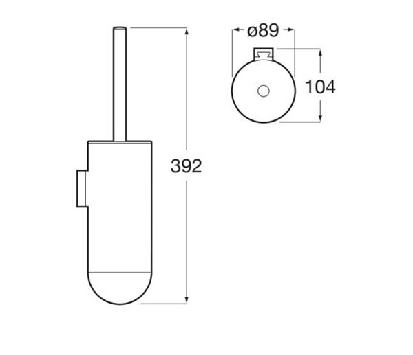 Escobillero de pared Allegro Roca - Ítem1