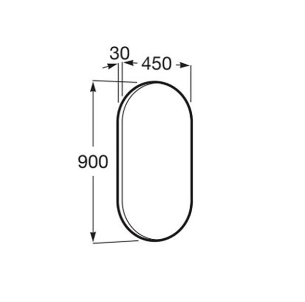 Espejo Luna Ambient oval Roca - Ítem1