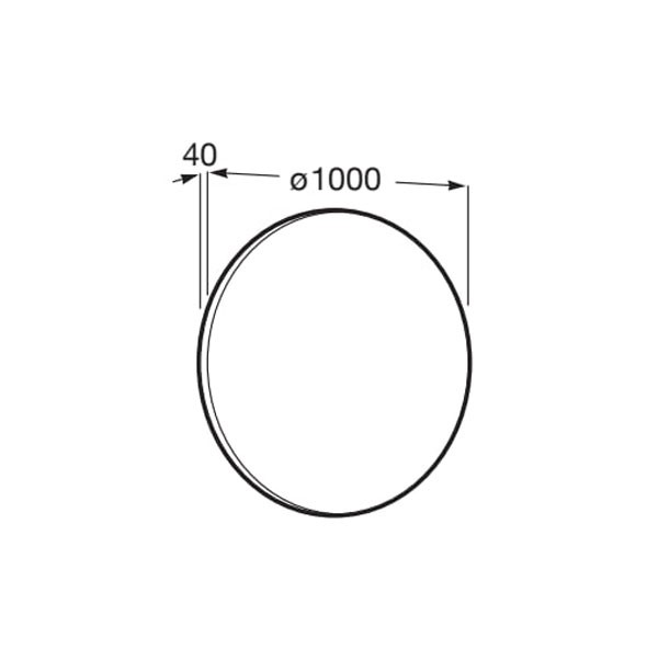 Espejo Luna Frame Ambient circular Roca - Ítem3