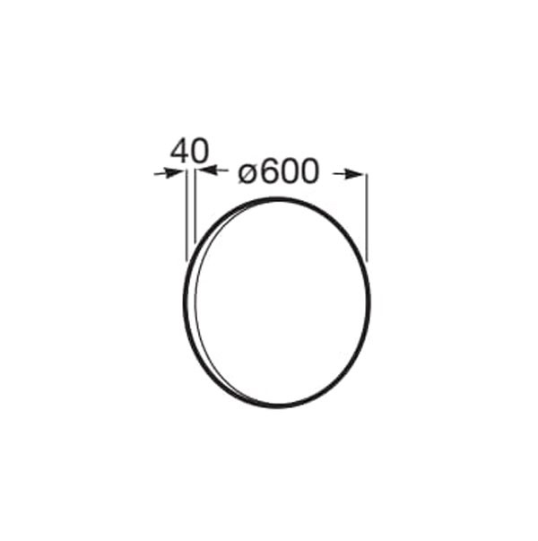 Espejo Luna Frame Ambient circular Roca - Ítem1