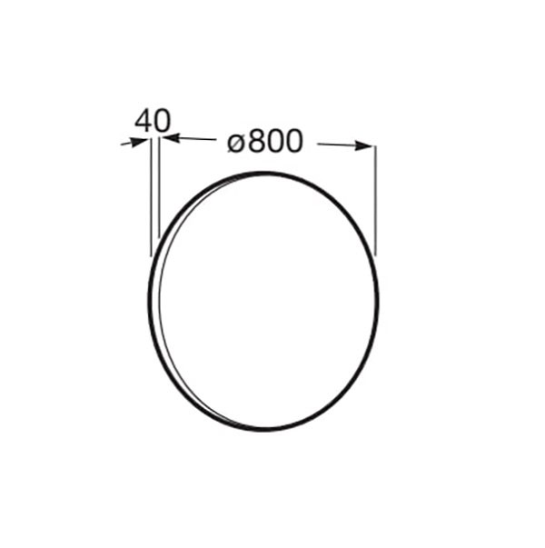 Espejo Luna Frame Ambient circular Roca - Ítem2