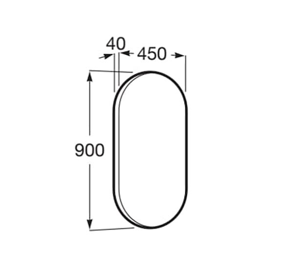 Espejo Luna Frame Ambient oval Roca - Ítem1