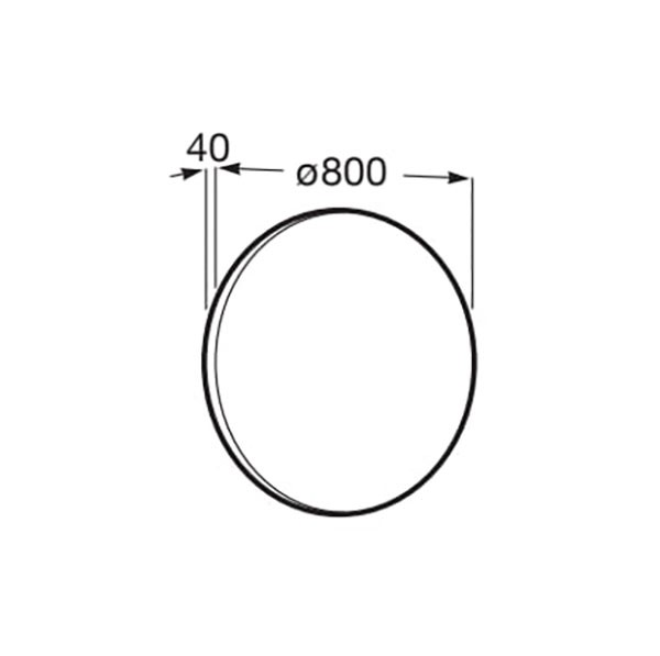 Espejo Luna Frame circular Roca - Ítem2