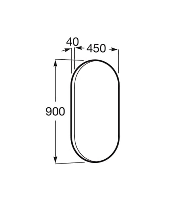 Espejo Luna Frame oval Roca - Ítem1