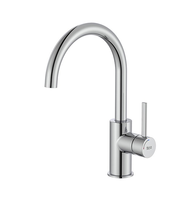 Grifo lavabo cuerpo liso con maneta lateral Ona Roca