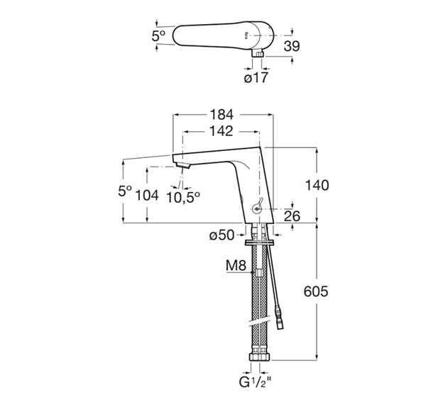 Grifería electrónica para lavabo L30-E Roca - Ítem1