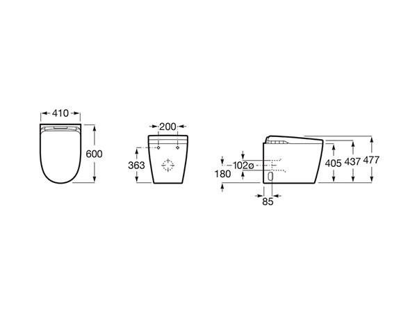 Inodoro In-Wash Insignia con In-tank Roca - adosado a pared - Ítem1