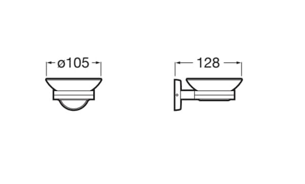 Jabonera de pared Twin Roca - Ítem1