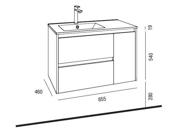 Lavabo y mueble Noja 855 de Salgar - Ítem5