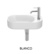 Lavabo asimétrico mural compacto Meridian Roca - Ítem2