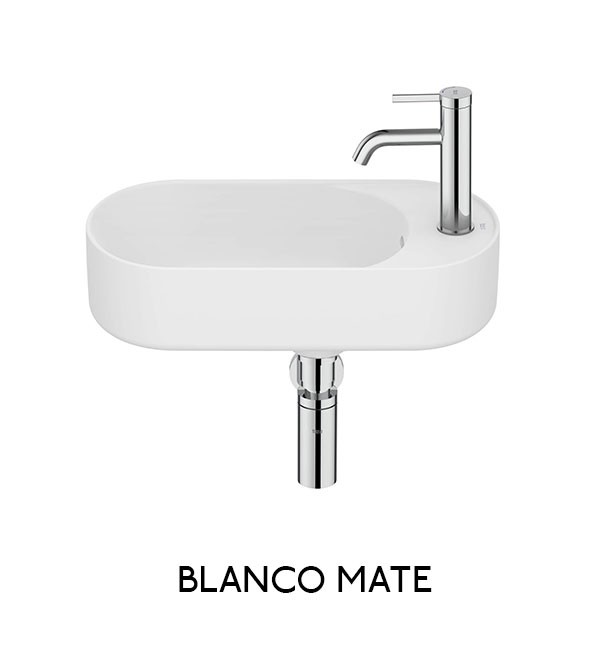 Lavabo asimétrico mural compacto Meridian Roca - Ítem3