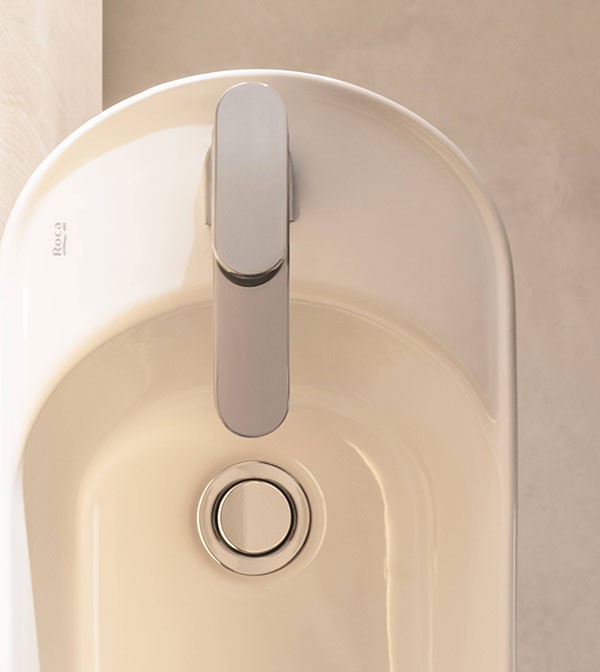 Lavabo asimétrico mural compacto Meridian Roca - Ítem5