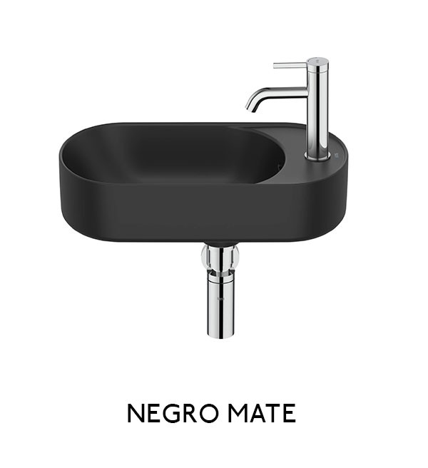 Lavabo asimétrico mural compacto Meridian Roca - Ítem4
