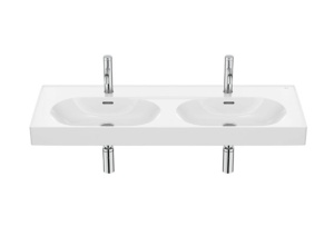 Lavabo mural doble Meridian Roca