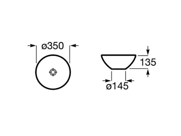 Lavabo sobre encimera Fineceramic® Bol Roca - Ítem1