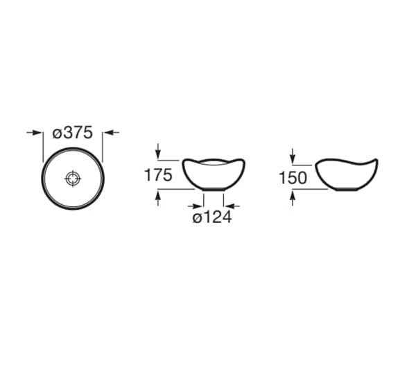 Lavabo sobre encimera Ohtake Ø380 Roca - Ítem1