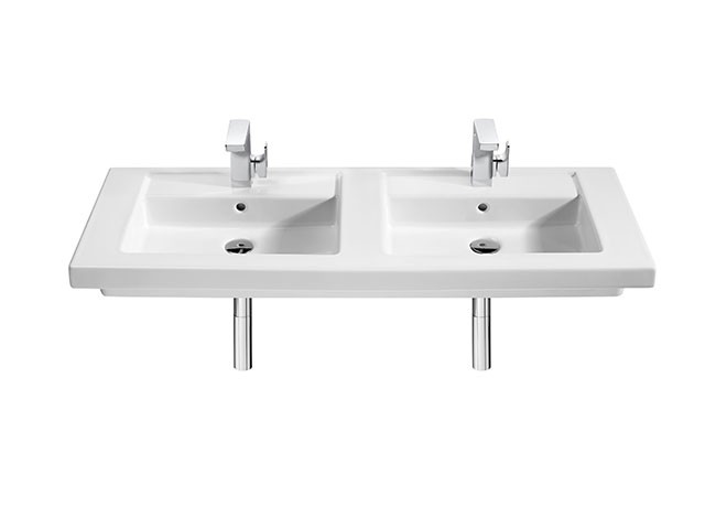 Lavabo doble mural Prisma Roca