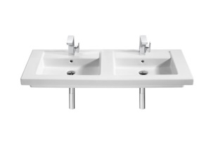 Lavabo doble mural Prisma Roca