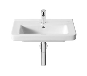 Lavabo mural para pedestal o semipedestal compacto Dama Roca