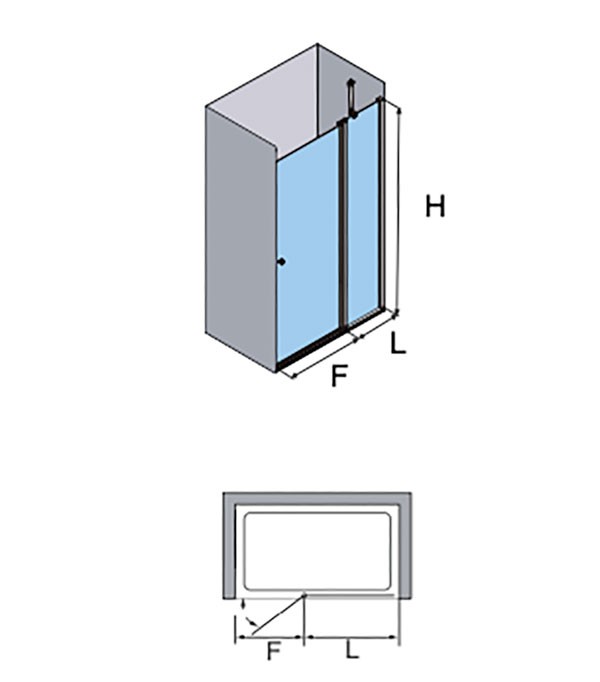 Mampara de ducha Versátil VR Lite-206 Profiltek - Ítem1