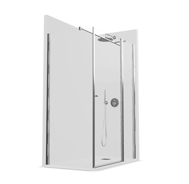 Mampara de ducha Versátil VR LITE-216 + VR LITE-290 Profiltek