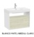 Mueble base para lavabo Meridian Roca - 2 cajones y estante abierto - Ítem8
