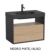 Mueble base para lavabo Meridian Roca - 2 cajones y estante abierto - Ítem5