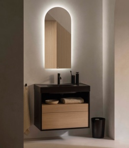 Mueble base para lavabo Meridian Roca - 2 cajones y estante abierto
