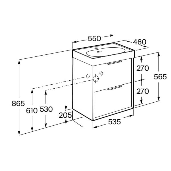 Mueble de baño Meridian de Roca - Ítem1