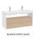 Mueble base para lavabo doble Meridian Roca - 2 cajones y estante abierto - Ítem4
