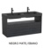Mueble base para lavabo doble Meridian Roca - 2 cajones y estante abierto - Ítem3
