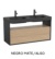 Mueble base para lavabo doble Meridian Roca - 2 cajones y estante abierto - Ítem5