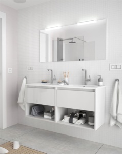 Mueble de baño UNIK TENET de ROCA Blanco Brillo · Pereda