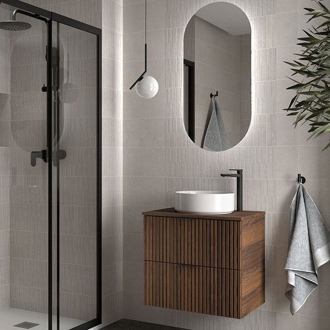 Mueble de baño Biba 2 cajones lavabo de posar Salgar
