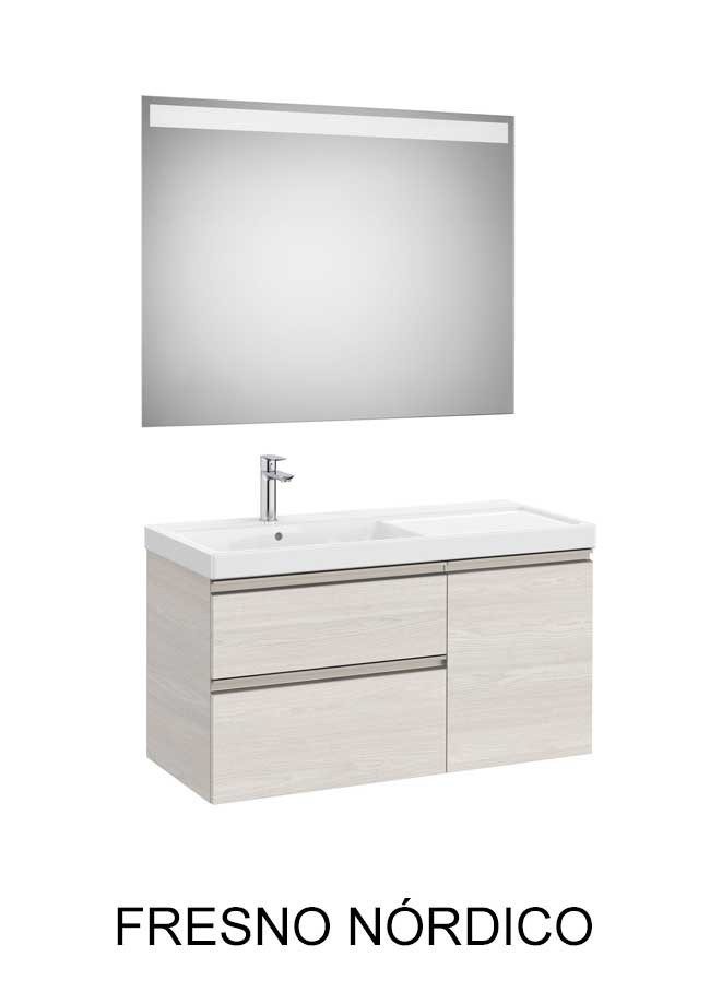 Mueble de baño The Gap Standard, 2 cajones, 1 puerta y lavabo plus Roca - Ítem11