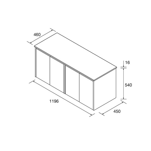 Mueble de baño Noja Salgar Conjunto encimera mueble 4 puertas - Ítem1