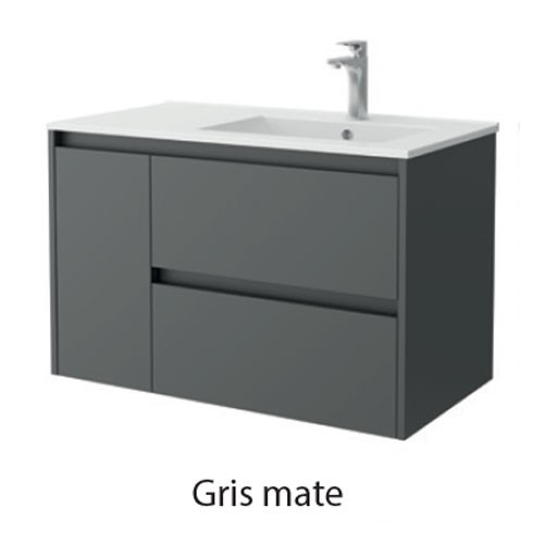 Mueble de baño NOJA 855 GRIS MATE + Lavabo