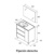 Mueble Noja 3 cajones + 1 puerta 855 cm - Ítem1