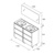 Mueble de baño Noja Salgar Conjunto mueble 1200 - 3 cajones - Ítem1