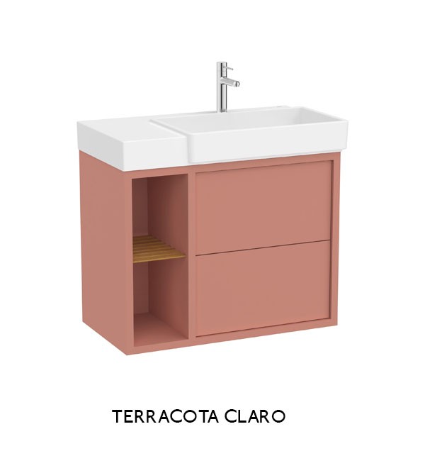 Mueble de baño Tura Roca - 2 cajones y estante - Ítem5