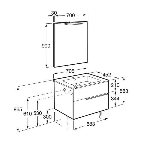 Mueble de baño Victoria-N Roca - Ítem2