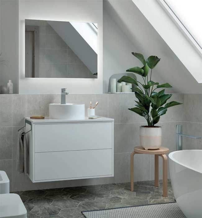 Conjunto mueble de baño OPTIMUS 800 NEGRO MATE + Lavabo + Espejo +