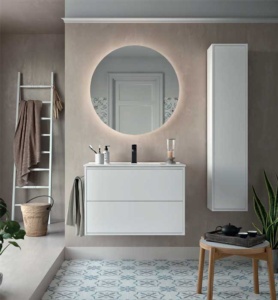 Mueble de baño Optimus Salgar - espejo redondo retroiluminado