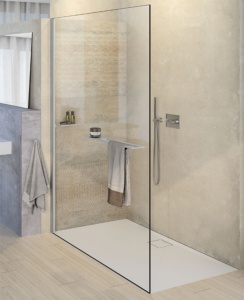 Mampara ducha Select+ Walk-In 10 mm con Shelf Hüppe